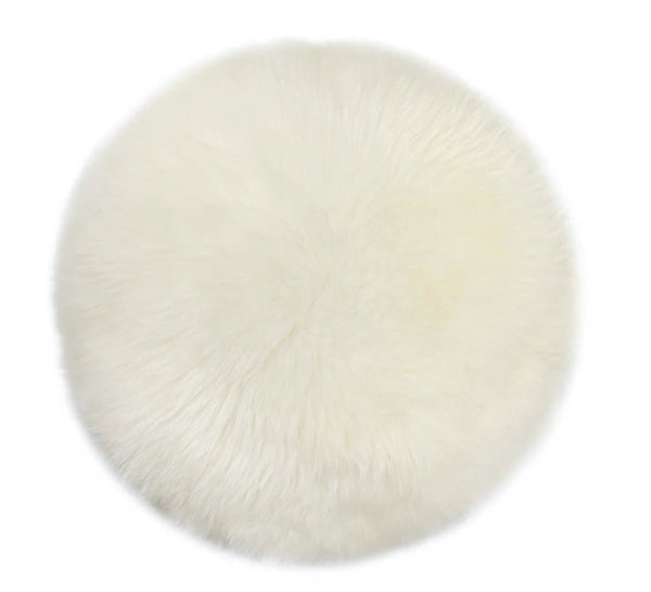 Virgin Australian Sheep Fur 16” Round Pillow VSF16DPLS P