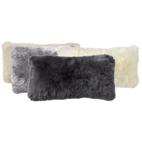 Virgin Australian Sheep Fur 12”x20” Lumbar Pillow VSF1220PLS P